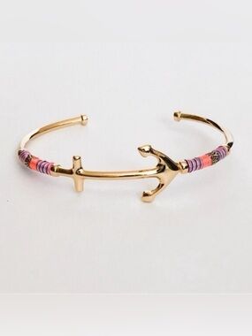 Stella & Dot Voyager anchor cuff gold plate